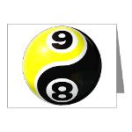 8 Ball 9 Ball Yin Yang Note Cards (Pk of 20)