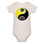 8 Ball 9 Ball Yin Yang Organic Baby Bodysuit