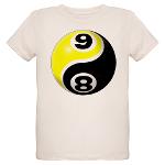 8 Ball 9 Ball Yin Yang Organic Kids T-Shirt