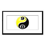 8 Ball 9 Ball Yin Yang Small Framed Print