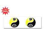 8 Ball 9 Ball Yin Yang Sticker (Bumper 10 pk)