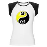 8 Ball 9 Ball Yin Yang Women's Cap Sleeve T-Shirt
