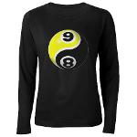 8 Ball 9 Ball Yin Yang Women's Long Sleeve Dark T-