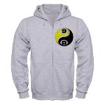 8 Ball 9 Ball Yin Yang Zip Hoodie