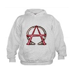 Alpha & Omega Anarchy Symbol Kids Hoodie