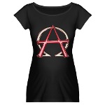 Alpha & Omega Anarchy Symbol Maternity Dark T-Shir