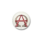Alpha & Omega Anarchy Symbol Mini Button