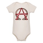 Alpha & Omega Anarchy Symbol Organic Baby Bodysuit