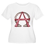 Alpha & Omega Anarchy Symbol Women's Plus Size Sco