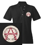 Alpha & Omega Anarchy Symbol Women's Polo