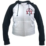 Alpha & Omega Anarchy Symbol Women's Raglan Hoodie