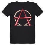 Alpha & Omega Anarchy Symbol Organic Kids T