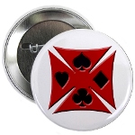 Ace Biker Iron Maltese Cross Button