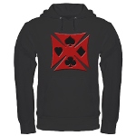 Ace Biker Iron Maltese Cross Hoodie (dark)