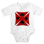 Ace Biker Iron Maltese Cross Infant Bodysuit