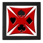 Ace Biker Iron Maltese Cross Keepsake Box