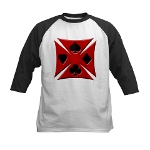 Ace Biker Iron Maltese Cross Kids Baseball Jersey