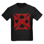 Ace Biker Iron Maltese Cross Kids Dark T-Shirt