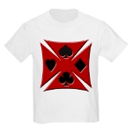 Ace Biker Iron Maltese Cross Kids Light T-Shirt