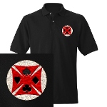 Ace Biker Iron Maltese Cross Men's Polo