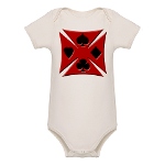 Ace Biker Iron Maltese Cross Organic Baby Bodysuit