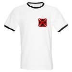 Ace Biker Iron Maltese Cross Ringer T