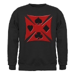 Ace Biker Iron Maltese Cross Sweatshirt (dark)