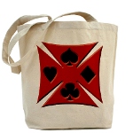 Ace Biker Iron Maltese Cross Tote Bag