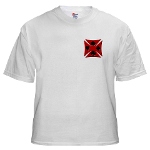 Ace Biker Iron Maltese Cross White T-Shirt
