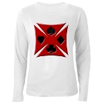 Ace Biker Iron Maltese Cross Women's Long Sleeve T