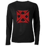 Ace Biker Iron Maltese Cross Women's Long Sleeve D