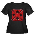 Ace Biker Iron Maltese Cross Women's Plus Size Sco