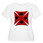 Ace Biker Iron Maltese Cross Women's Plus Size Sco