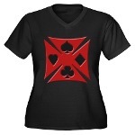 Ace Biker Iron Maltese Cross Women's Plus Size V-N