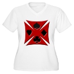 Ace Biker Iron Maltese Cross Women's Plus Size V-N