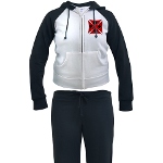 Ace Biker Iron Maltese Cross Women's Tracksuit