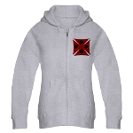 Ace Biker Iron Maltese Cross Women's Zip Hoodie