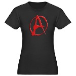 Anarchy Now Women's Fitted T-Shirt (dark)