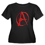 Anarchy Now Women's Plus Size Scoop Neck Dark T-Sh