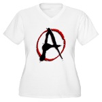 Anarchy Now Women's Plus Size V-Neck T-Shirt