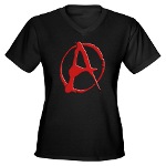 Anarchy Now Women's V-Neck Dark T-Shirt