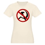 Anti-Communism Organic Women's Fitted T-Shirt