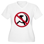 Anti-Communism Women's Plus Size V-Neck T-Shirt
