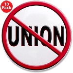 Anti-Union Large Button (10 pack)