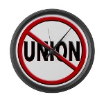 Anti-Union Large Wall Clock