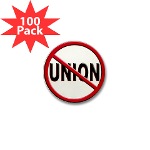 Anti-Union Mini Button (100 pack)