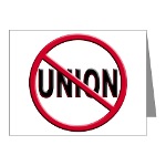 Anti-Union Note Cards (Pk of 10)