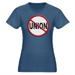 Anti-Union Organic Women's Fitted T-Shirt (dark)