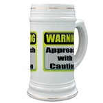 WARNING: Approach With Caution Beer Stein