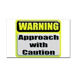 WARNING: Approach With Caution Rectangular Sticker